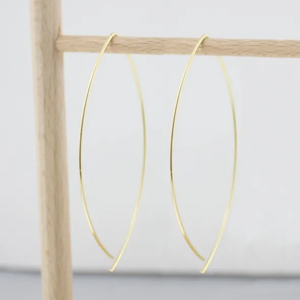 Pendientes Pez de Plata Dorada 70mm