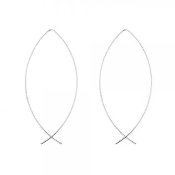 Pendientes Pez de Plata 60mm