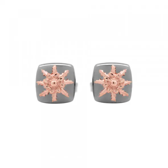 Pendientes Q2 Plata Negra y Eguzkilore Rosa