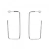 Pendientes Rectangulares Plata 40mm
