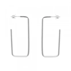 Pendientes Rectangulares Plata 40mm