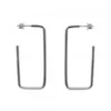 Pendientes Rectangulares Rutenio 40mm