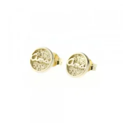 Pendientes Redondos Ama Plata Dorada 9mm