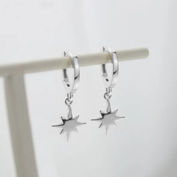 Pendientes Rosa de los Vientos Plata