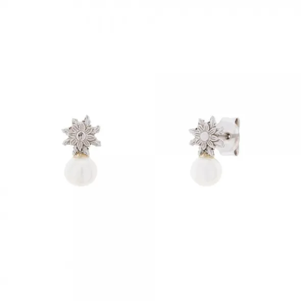 Pendientes Tú y Yo Plata y Perla 5mm