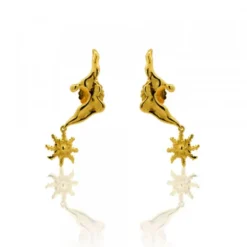 Pendientes Ur de Plata Dorada