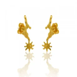 Pendientes Ur de Plata Dorada
