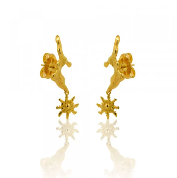 Pendientes Ur de Plata Dorada