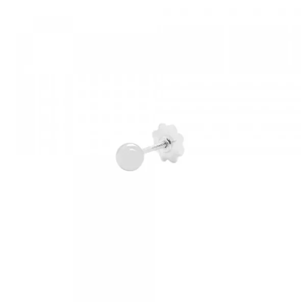 Piercing Bola Oro Blanco 4mm Rosca (1ud.)