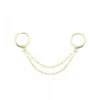 Piercing Cadena Doble Cripa Plata Dorada