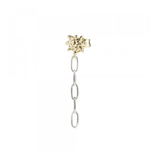 Piercing Cadena Eslabones Eguzkilore Plata Bicolor