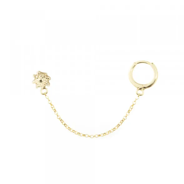 Piercing Eguzkilore Cadena Plata Dorada y Cripa