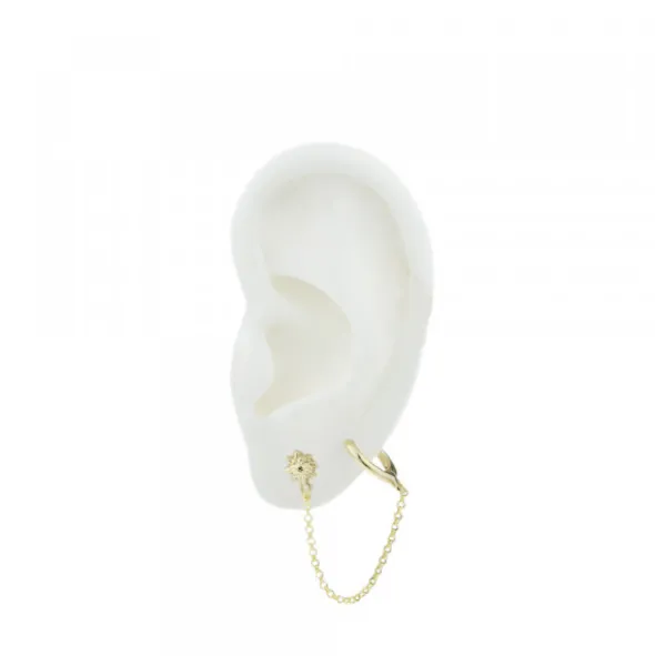 Piercing Eguzkilore Cadena Plata Dorada y Cripa