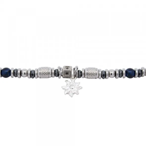 Pulsera Acero con Lapislázuli