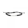 Pulsera Aita Plata con Cordón Negro