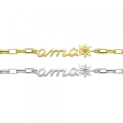 Pulsera Ama Bayona Plata Dorada