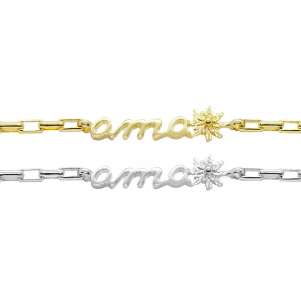 Pulsera Ama Bayona Plata Dorada