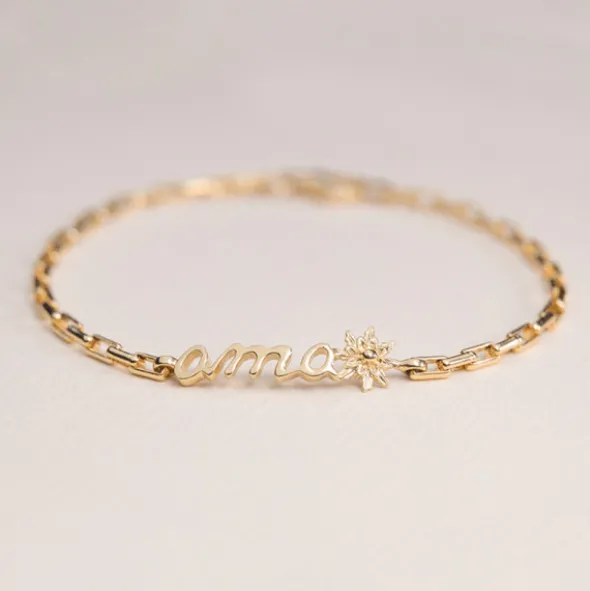 Pulsera Ama Bayona Plata Dorada