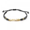 Pulsera Ama Plata Dorada con Hematites