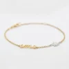 Pulsera Ama Plata Dorada y Eguzkilore Plata