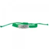 Pulsera Ama Verde Plata Acabado Rústico