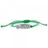 Pulsera Ama Verde Plata Rústica