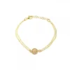 Pulsera Anuk Doble Cadena Plata Dorada