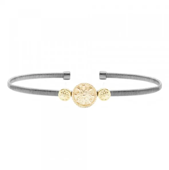 Pulsera Anuk Plata Dorada Rígida