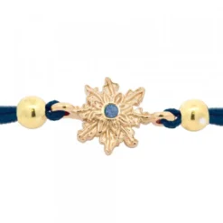 Pulsera Basic Colors Hilo Azul Plata Dorada