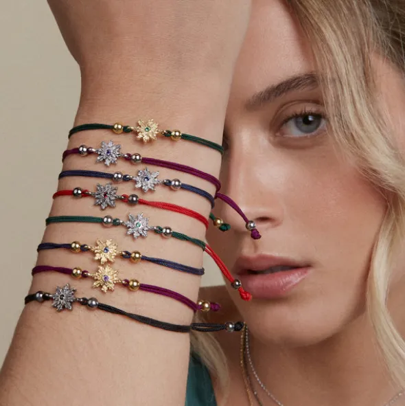 Pulsera Basic Colors Hilo Azul Plata