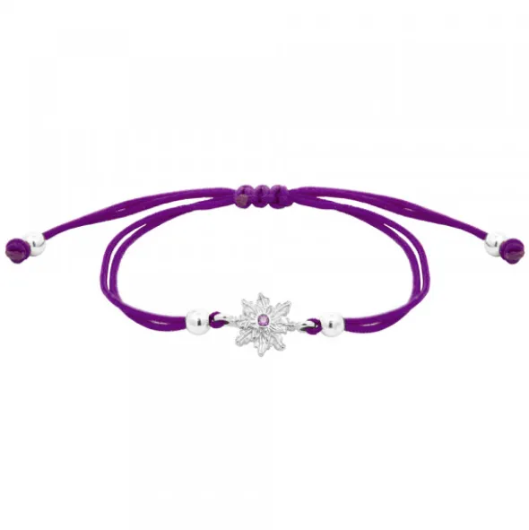 Pulsera Basic Colors Hilo Morado Plata