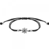Pulsera Basic Colors Hilo Negro Rutenio y Circonita Negra