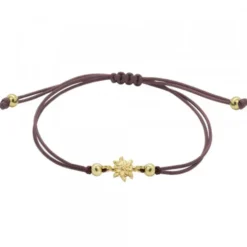 Pulsera Basic Marrón Eguzkilore Plata Dorada