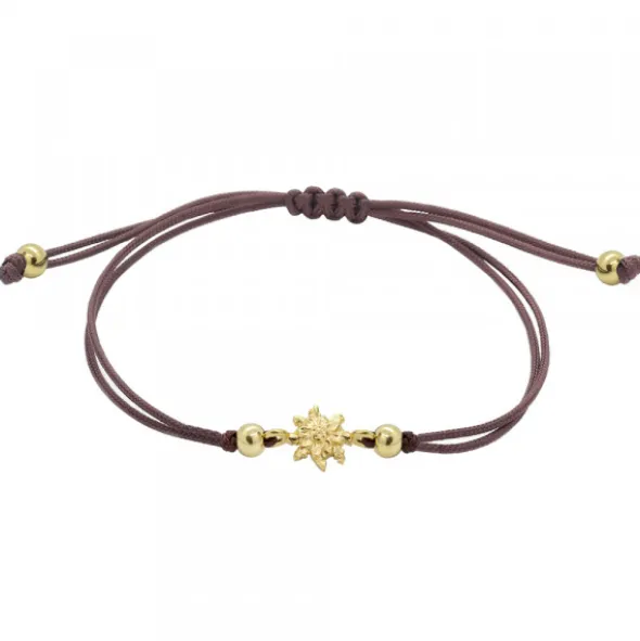 Pulsera Basic Marrón Eguzkilore Plata Dorada