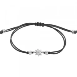 Pulsera Basic Negra Eguzkilore Plata
