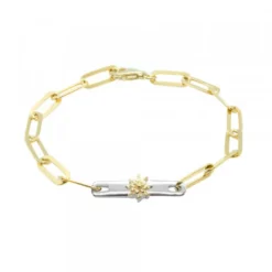 Pulsera Bayona Eslabones Plata Bicolor