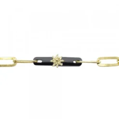 Pulsera Bayona Eslabones Plata Dorada y Rutenio