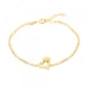 Pulsera Bihotza Plata Dorada