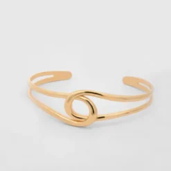 Pulsera Brazalete Hariak Plata Dorada