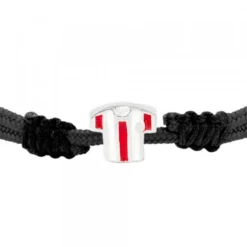 Pulsera Camiseta Rojiblanca Charm Plata