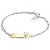 Pulsera Chapa Bebé Oro Bicolor Personalizable