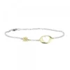 Pulsera Chapa Corazón Calado y Eguzkilore Plata Dorada