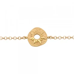 Pulsera Chapa Etrusca Mountain Plata Dorada