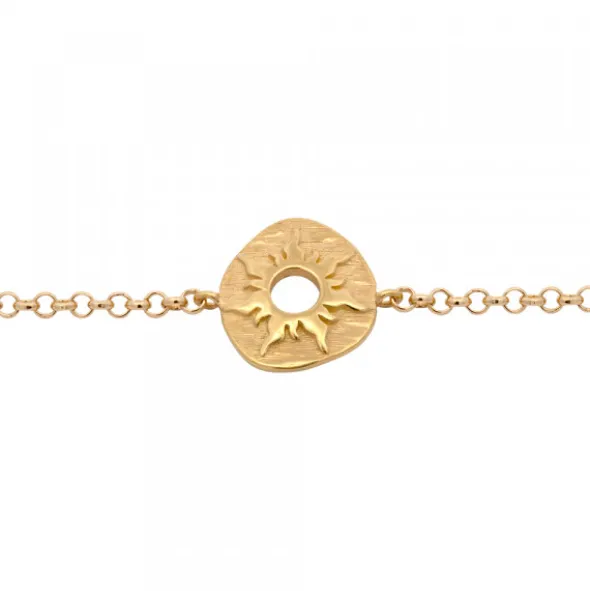 Pulsera Chapa Etrusca Mountain Plata Dorada