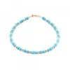 Pulsera de Cuentas Turquesa y Dorado