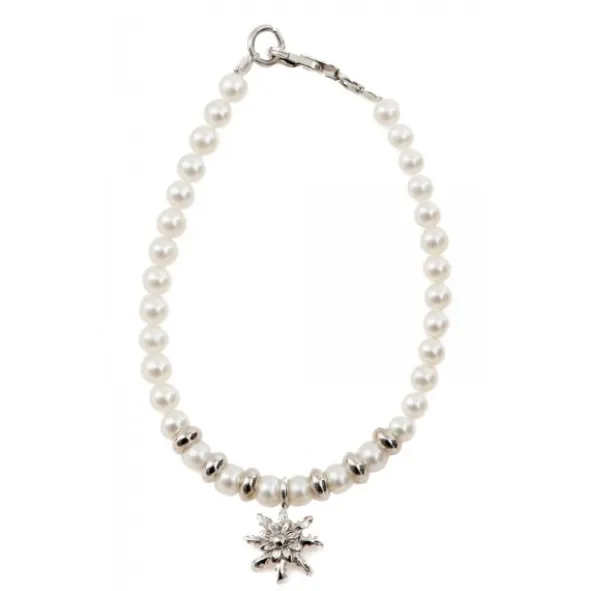 Pulsera de Perlas y Eguzkilore Plata