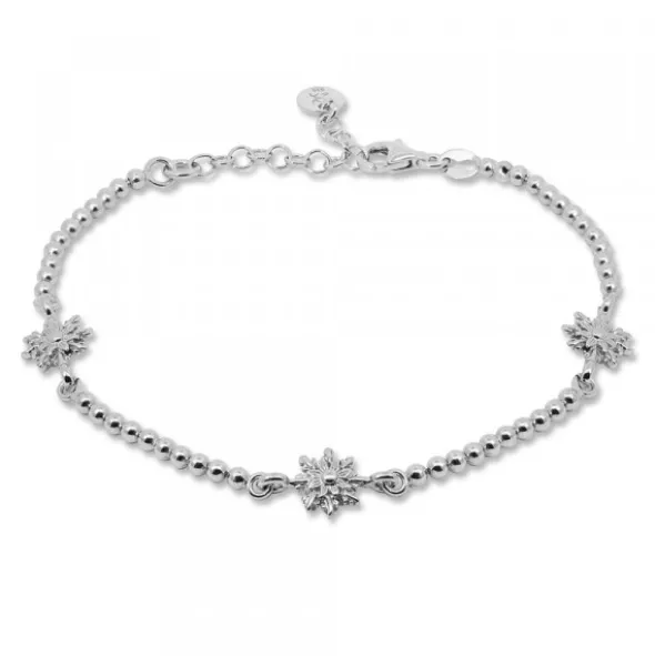 Pulsera de Plata con 3 Eguzkilore y Eslabones Grafilada