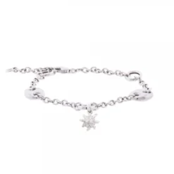 Pulsera Eguzkilore Cadena Rolo y Calabrote de Plata