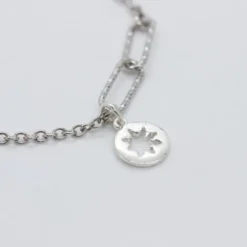 Pulsera Eguzkilore Eslabones Jaspeados Plata