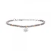 Pulsera Eguzkilore Mallina Facetada Plata y Rosa